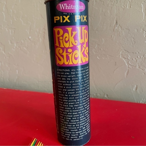 Vintage 1968 Plastic Pix Pix Pick Up Sticks Game Western Publishing * COMPLETE - Picture 4 of 6
